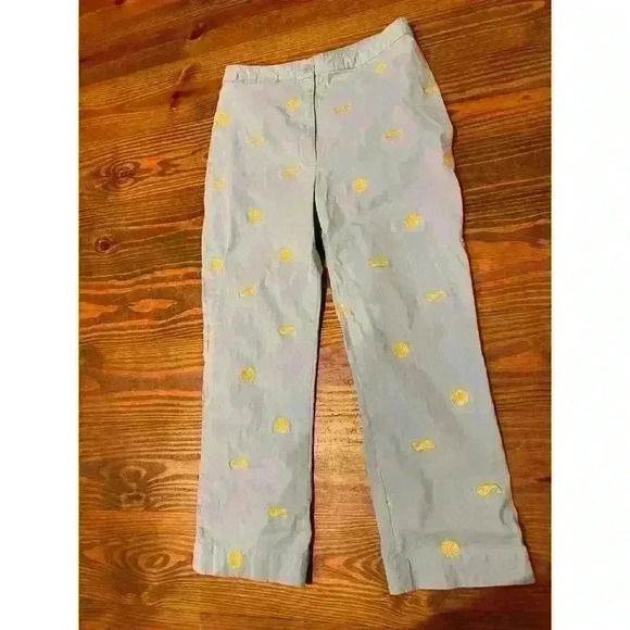 Lilly Pulitzer Classic Capri Whales and Shells in Cape Cod Blue, size 2 - Picture 1 of 11